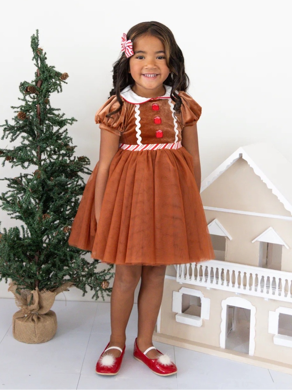 Taylor Joelle The Gingerbread Tutu Christmas Holiday Twirl Dress Size 7
